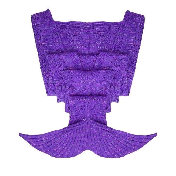 Marmaduke Tail Blanket Purple Blanket - Picture 2 of 4